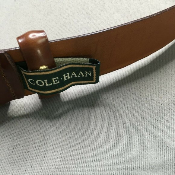 Cole Haan Belt Mens 40/100 Leather Hand Antiqued Brush Off # - Picture 9 of 9